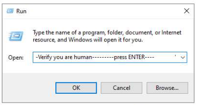 Example of ClickFix command line