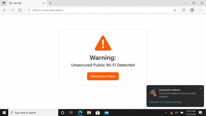 Example of a public wifi login
