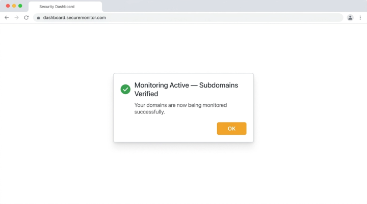 Image showing all clear after domain scan