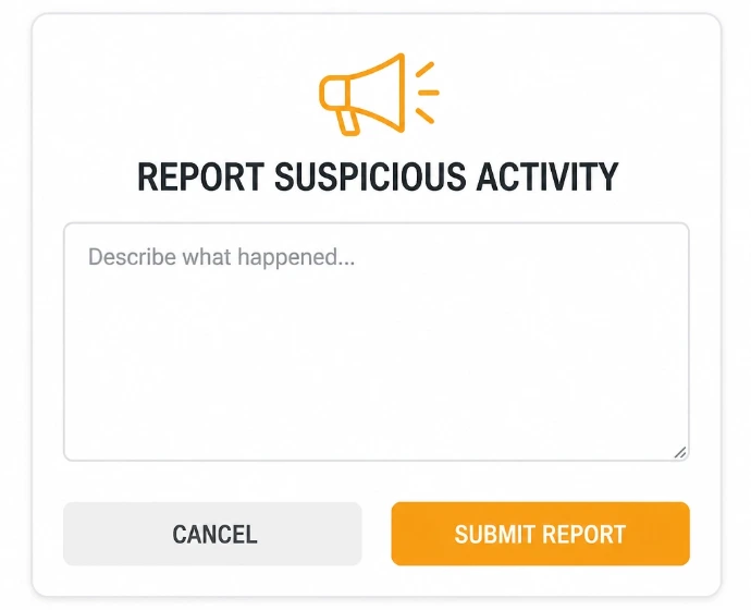 Email scanning report showing threat detection results