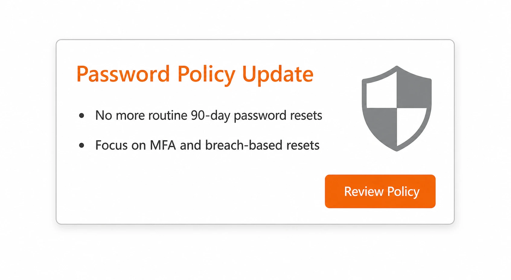 Password policy update - Are routine password resets really necessary