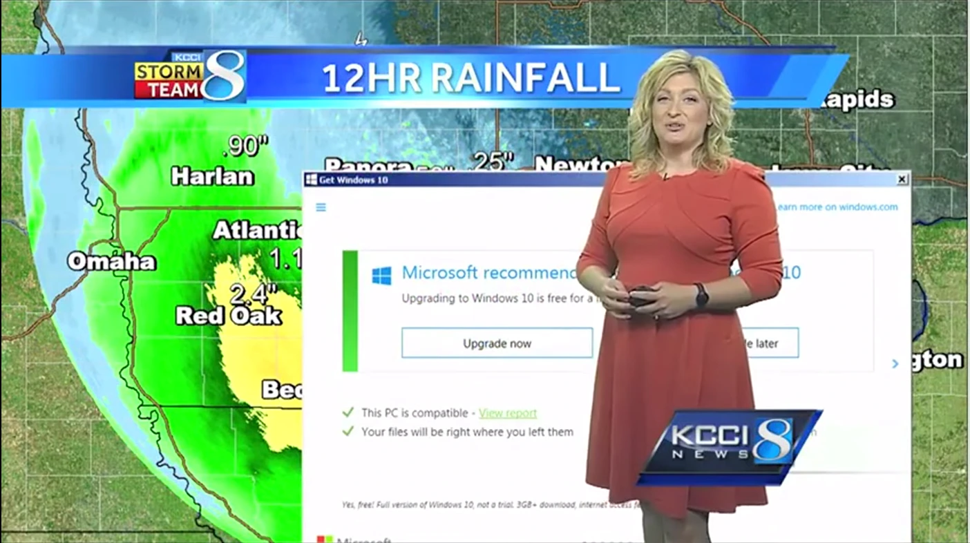 Windows wants to reboot during live broadcast